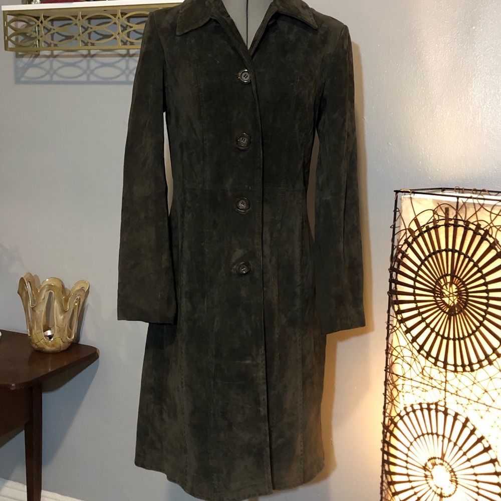 Black leather coat, EXPRESS